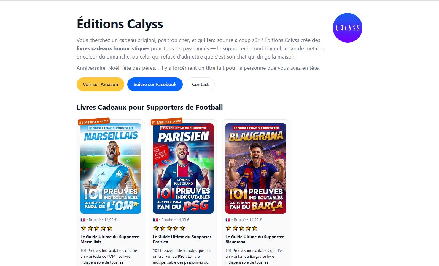 Éditions Calyss - Livres cadeaux & Guides humoristiques