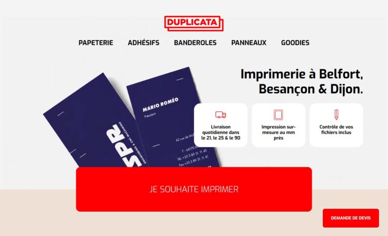 Imprimerie Duplicata à Besançon & Dijon