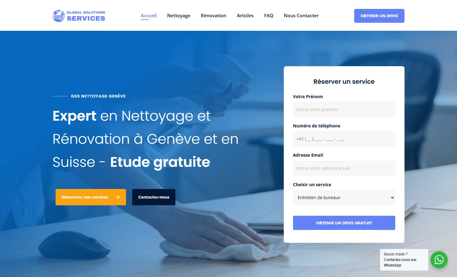 Entreprise de Nettoyage à Genève GSS Nettoyage