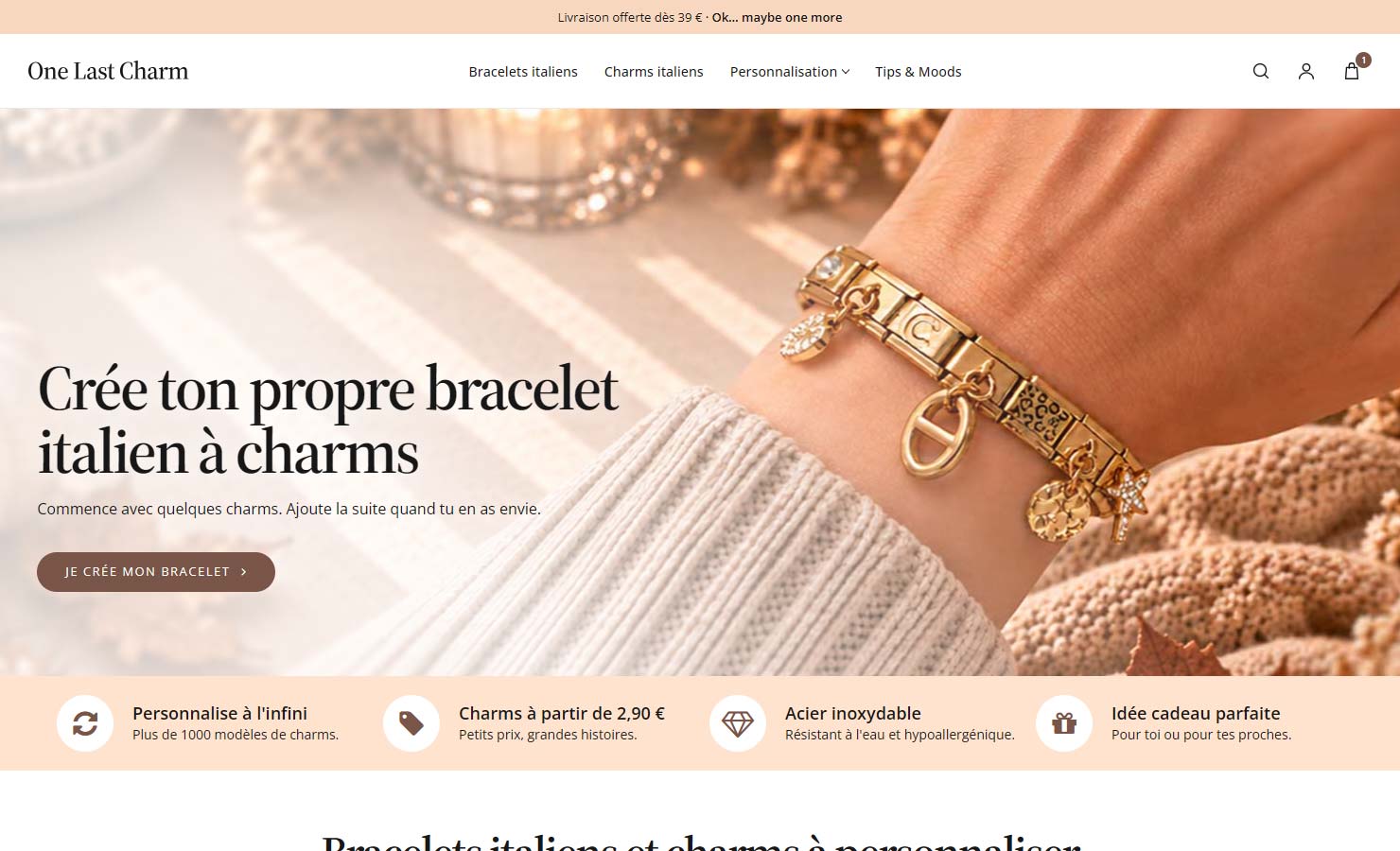 One Last Charm - Bracelets Italiens