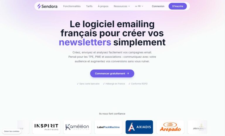 Sendora – logiciel emailing français pour TPE, PME et associations