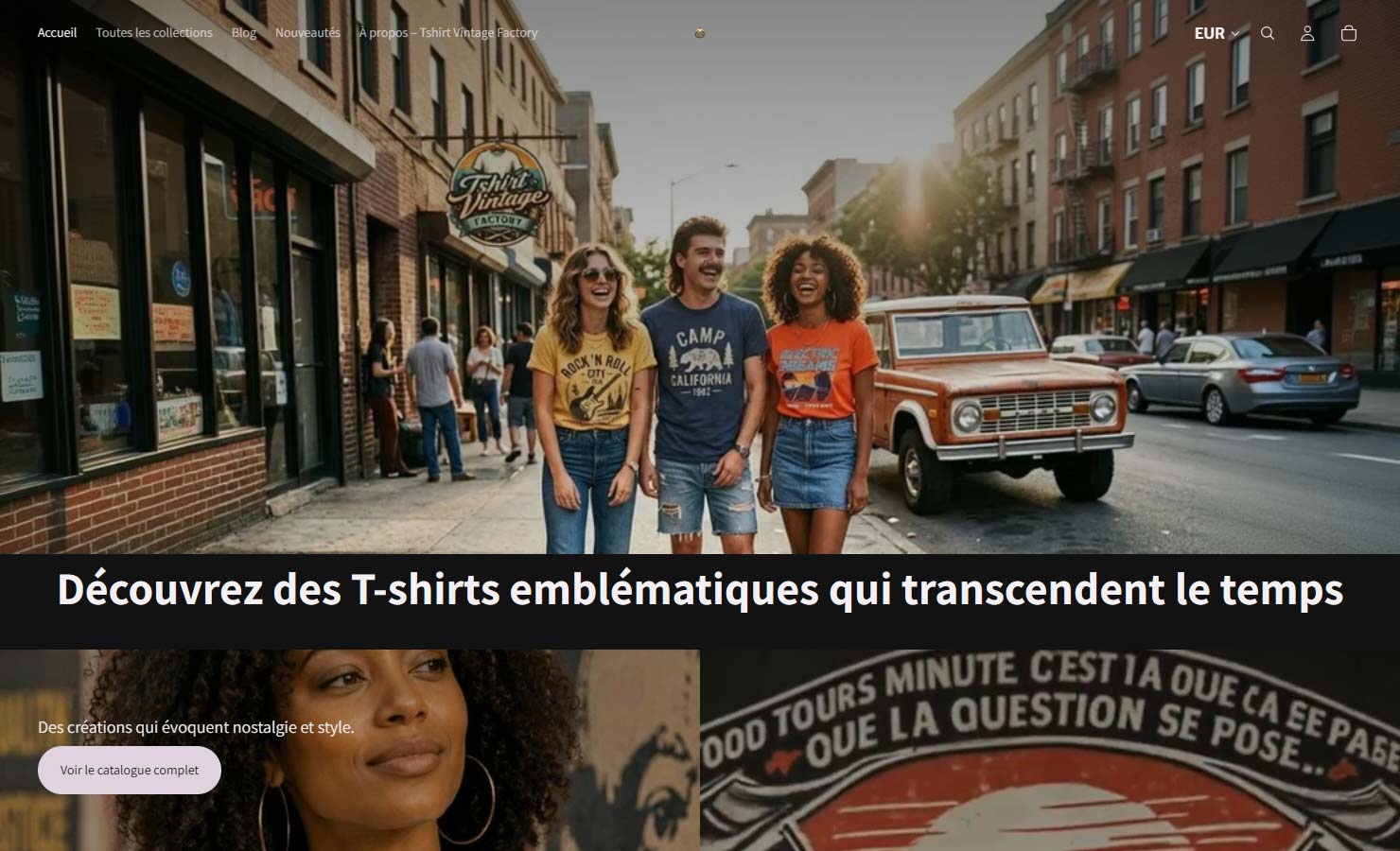 Boutique T shirt vintage factory